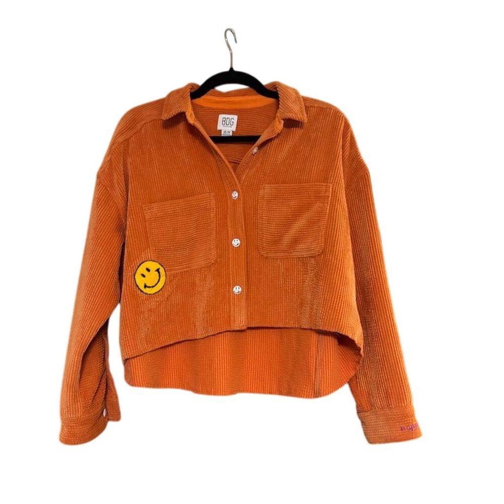 BDG Urban Outfitters Women's XS Orange Corduroy Cropped Shacket